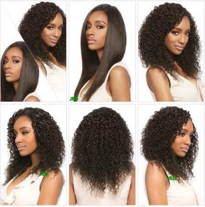 QT Virgin Human Hair Wet And Wavy Magic Hair Jerry Curly 3Pcs With Lace Closure - QT Hair