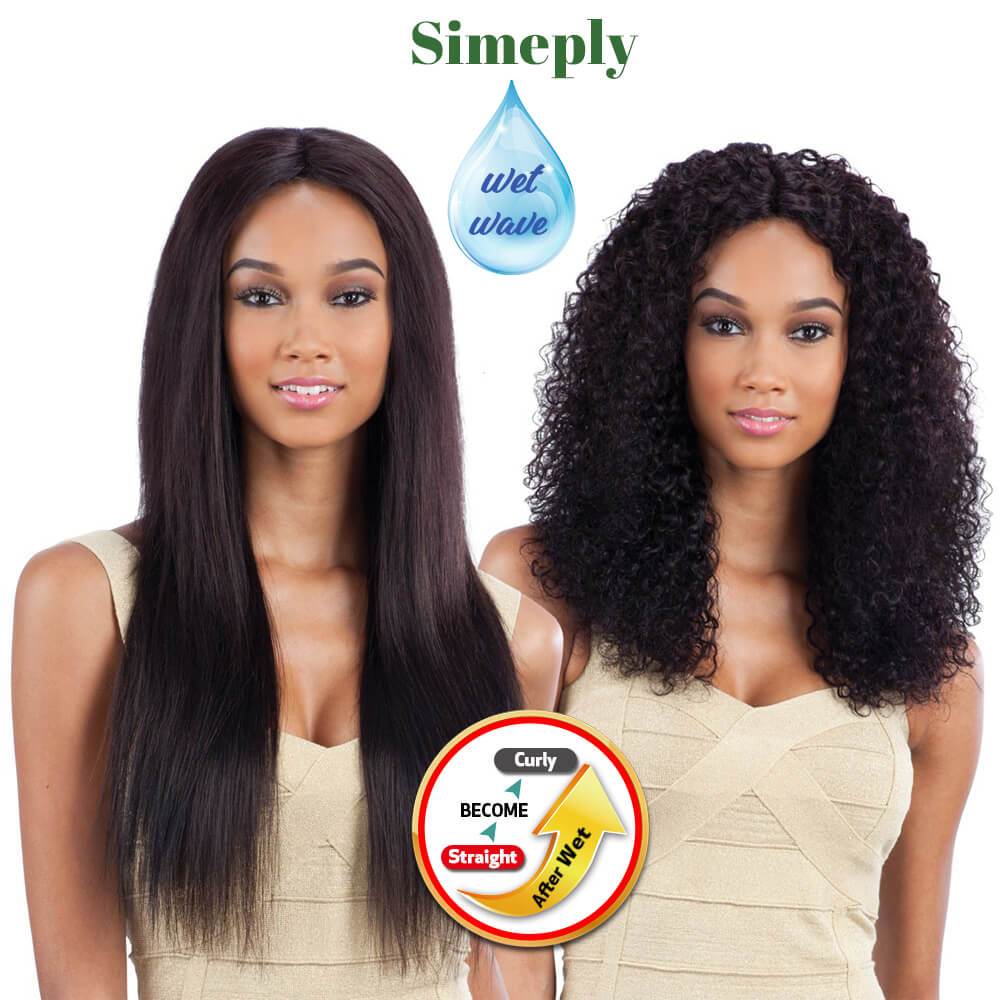 QT Virgin Human Hair Wet And Wavy Magic Hair Jerry Curly 3Pcs With Lace Closure - QT Hair