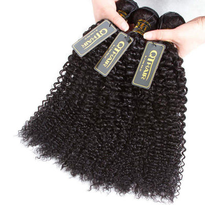QT Peruvian Wet And Wavy Jerry Curly Hair 3 Bundles Magic Hair - QT Hair