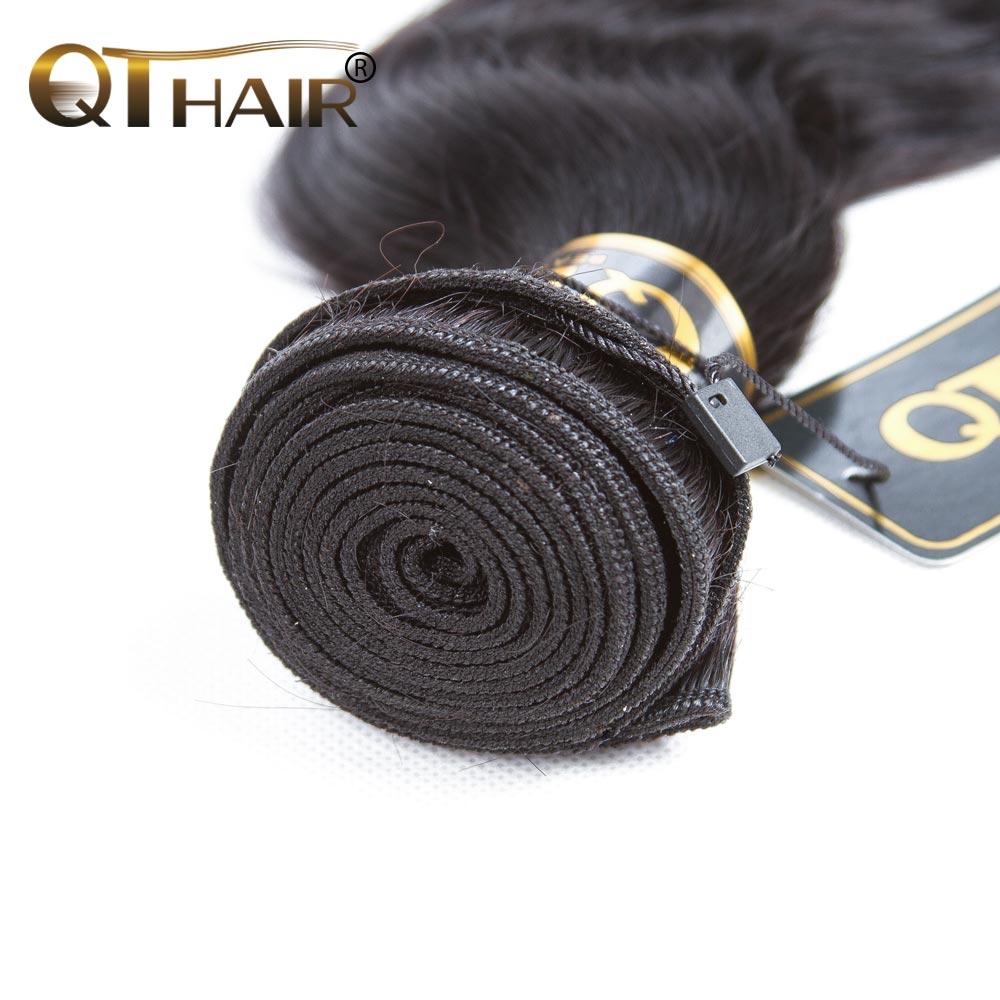 QT Hair Indian Body Wave Hair Weave Bundles Natural Color 100% Human Hair weave 4 Piece 8-30" Remy Hair Extensions - QTHAIR