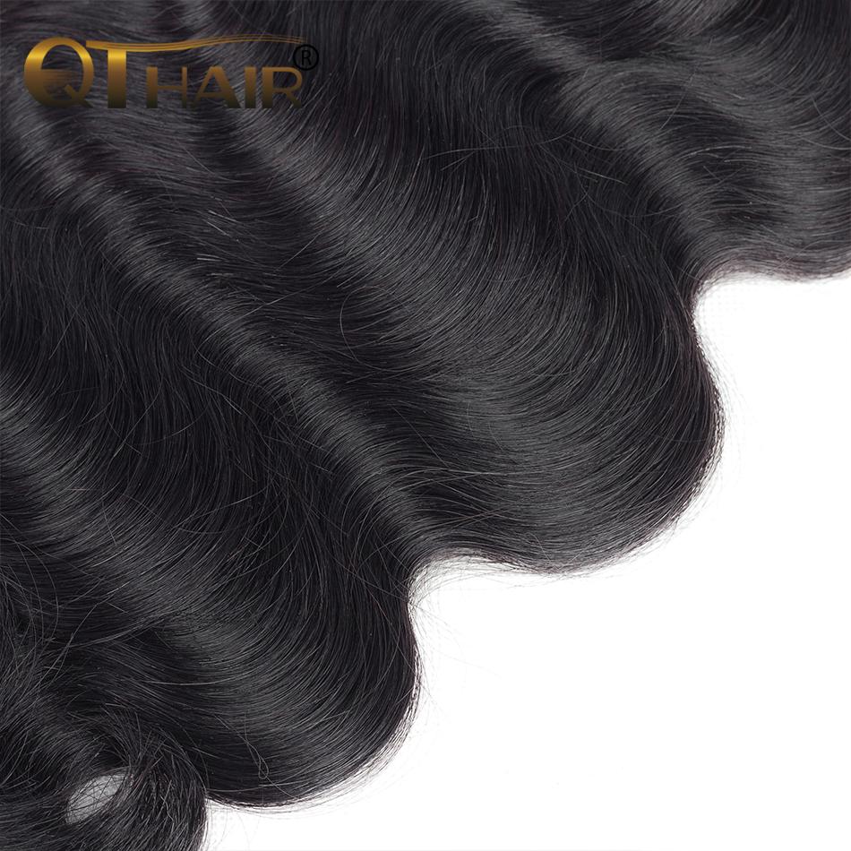 QT Hair Indian Body Wave Hair Weave Bundles Natural Color 100% Human Hair weave 4 Piece 8-30" Remy Hair Extensions - QTHAIR