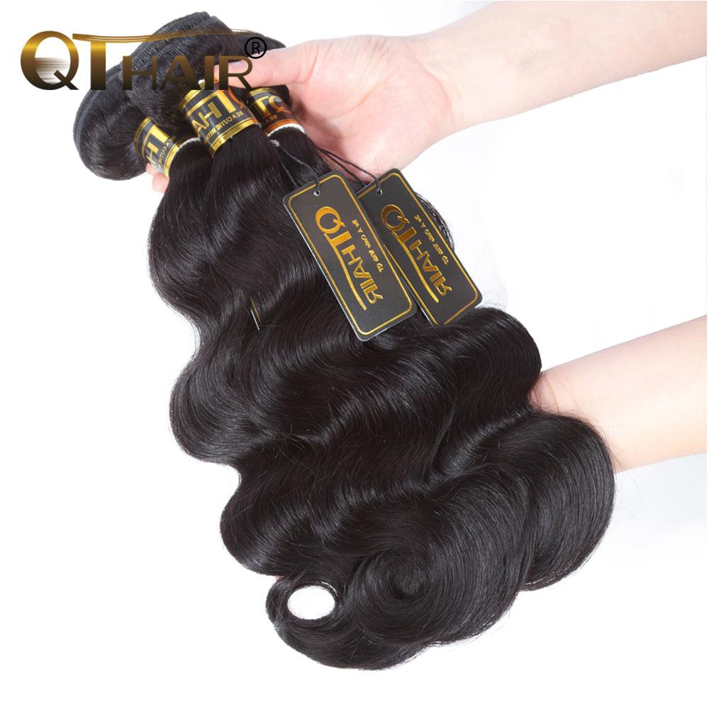 QT Malaysian Body Weave Bundles 100% Human Hair 4Bundles Virgin Hair Weave Extensions - QTHAIR