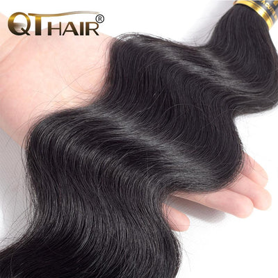 QT Malaysian Human Hair 3 Bundles Virgin Unprocessed Body Wave Hair Natural Color - QTHAIR