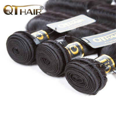 QT Malaysian Body Weave Bundles 100% Human Hair 4Bundles Virgin Hair Weave Extensions - QTHAIR
