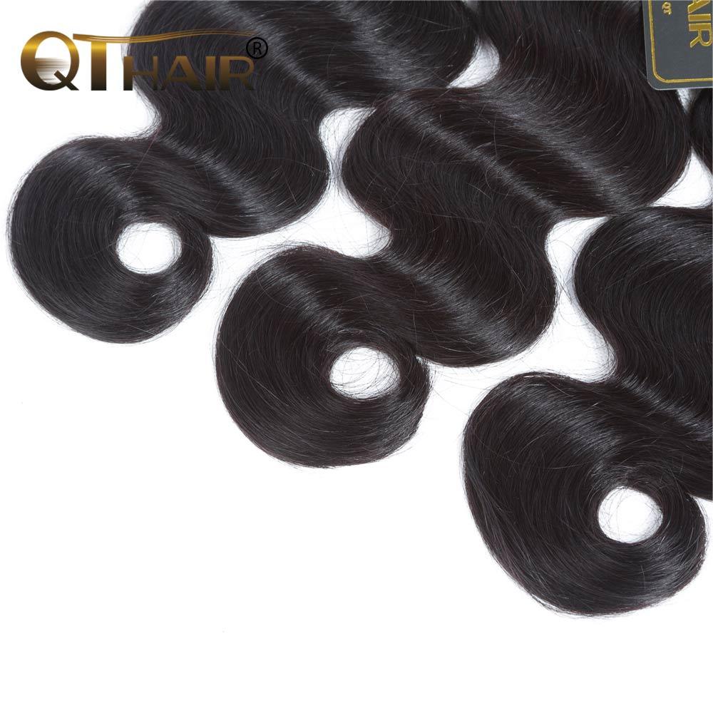 QT Malaysian Human Hair 3 Bundles Virgin Unprocessed Body Wave Hair Natural Color - QTHAIR
