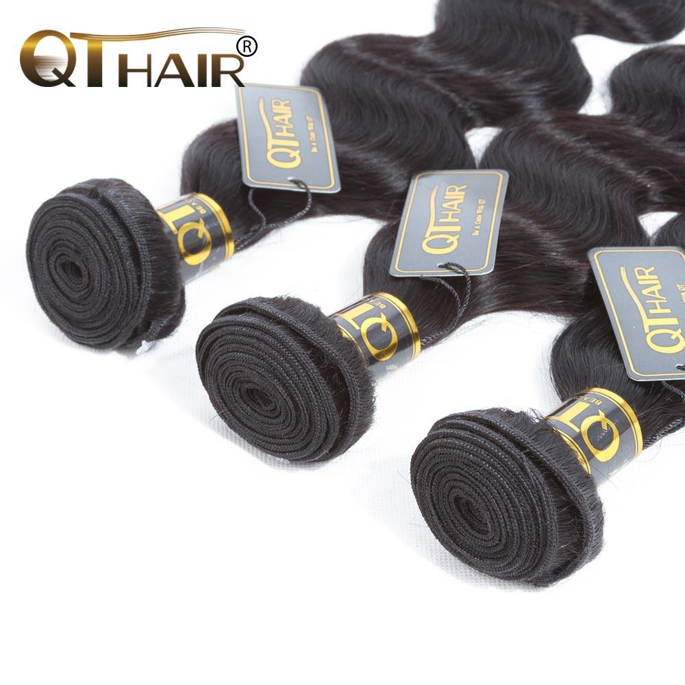 QTHAIR 12A Peruvian Body Wave Human Hair 4 Bundles 100% Unprocessed Peruvian Virgin Human Hair Extensions for Black Women 28 30 32inch is available - QTHAIR