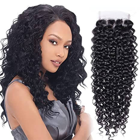 Indian Curly Wave 4x4 Lace Closure With Baby Hair 100% Human Hair ｜QT Hair
