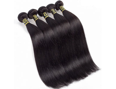 QTHAIR Wholesale 12A Brazilian Hair Unprocessed Virgin Straight Human Hair Weave Bundles Natural Black Remy Hair - QTHAIR